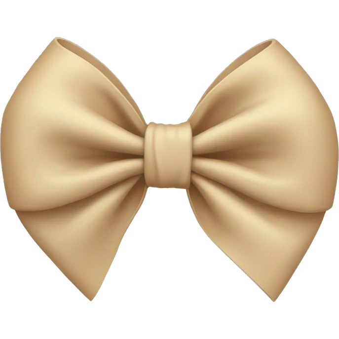 Beige bow emoji