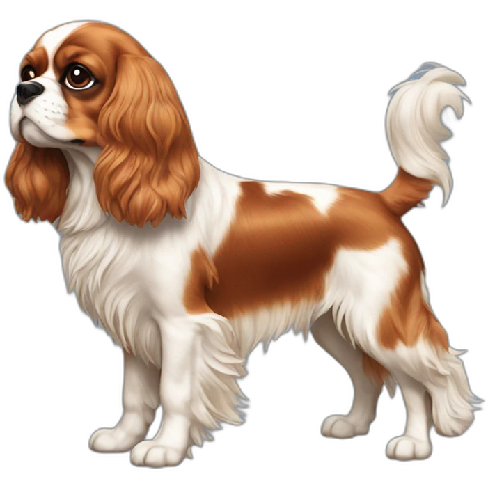 dog Cavalier King Charles Spaniel full height emoji