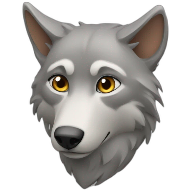 Chat sur un loup emoji