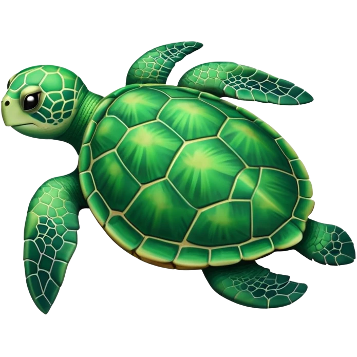 Can you please generate a simple turtle emoji like a sea turtle but viewed from above emoji