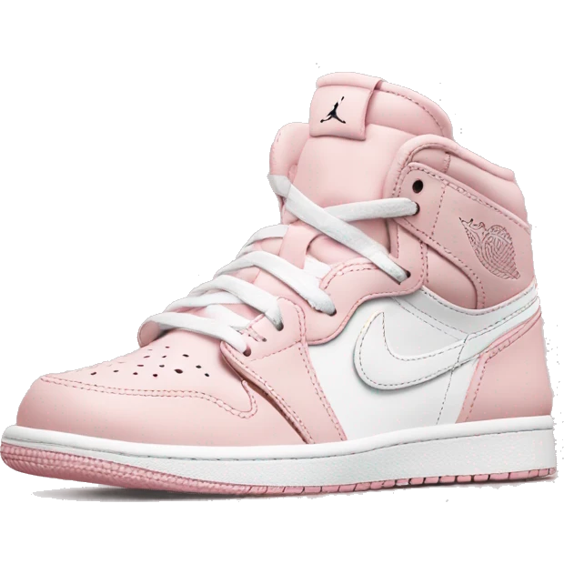 Baby pink and white Jordan 1 emoji