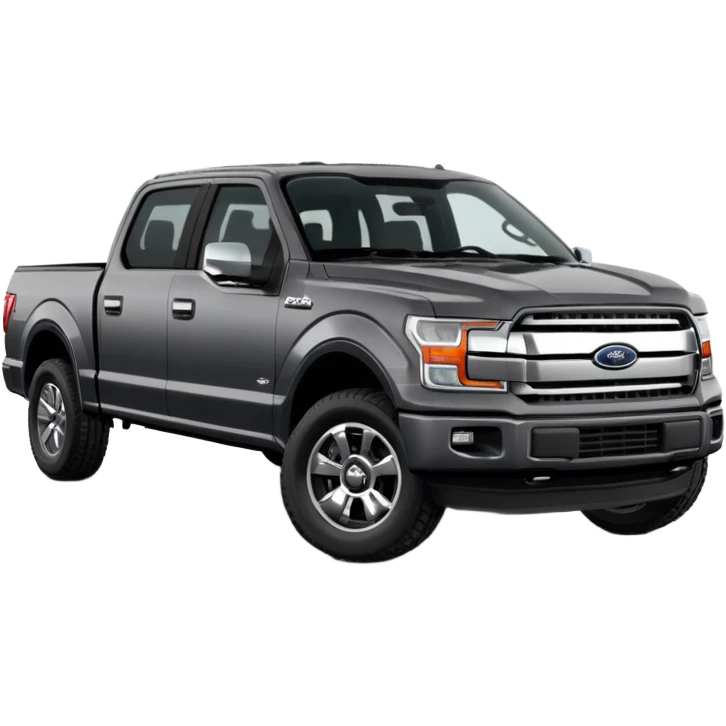 Dark Grey Ford F150 crew cab emoji