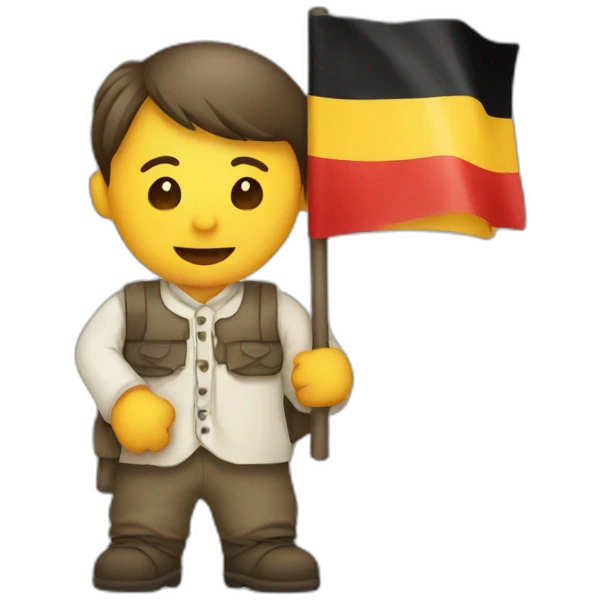 people with german falg in hand emoji