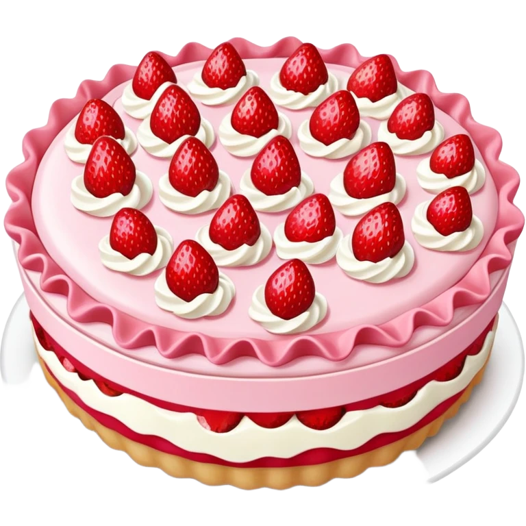 Strawberry cream pie emoji