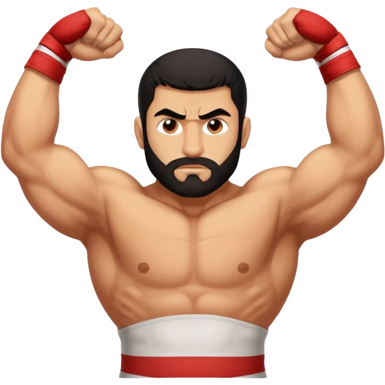 Gholam reza takhti behind the word Iran wrestling emoji