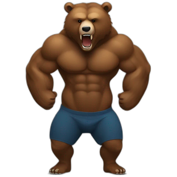 Grizzly qui a fait de la musculation  emoji