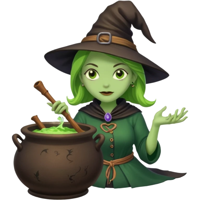 green witch cooking potion emoji