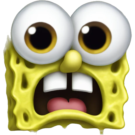 SpongeBob geeked out of his mind emoji