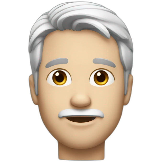white Australian man, black hair emoji