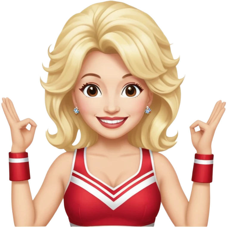 Dolly Parton In A Cheer leading outfit  emoji