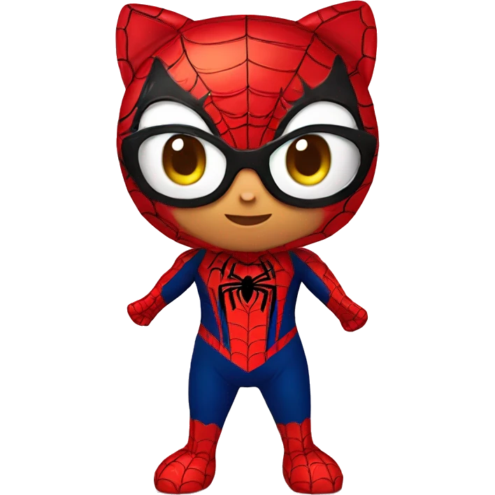 hello kitty in spider man costume  emoji
