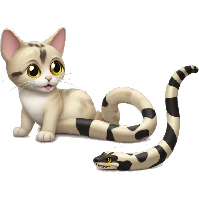 hybrid of cat and snake emoji