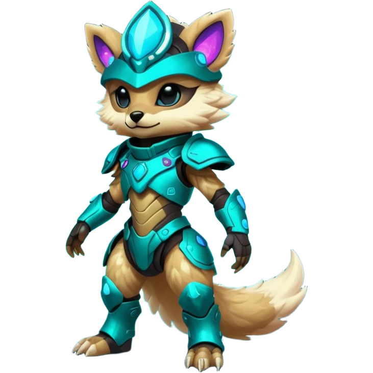 Epic Edgy Cute Colorful Vibrant Dark Nebula Modern Vernid-Protogen-creature-animal, full body emoji