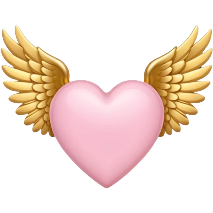 Light Pink Heart With Golden Wings emoji