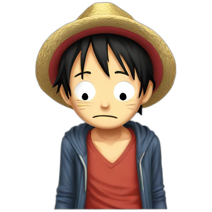Luffy sad emoji