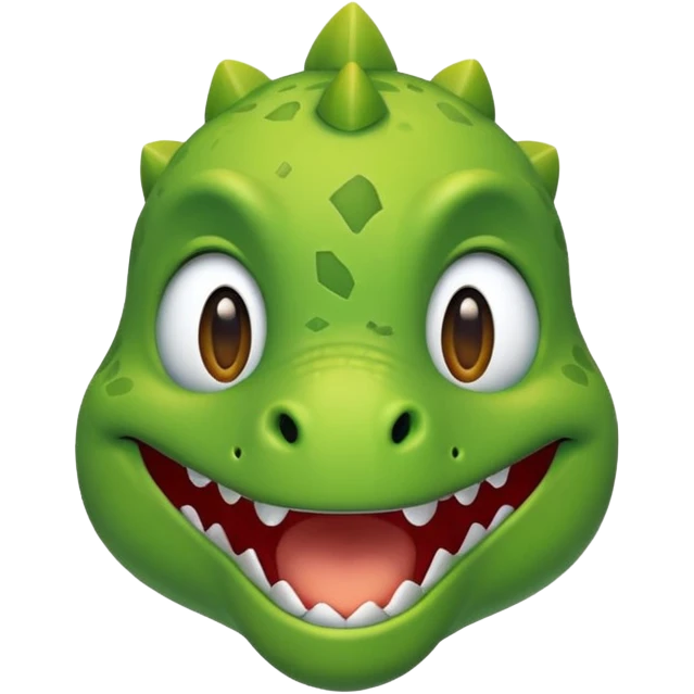 Every reaction of a dinosaur faced emoji emoji