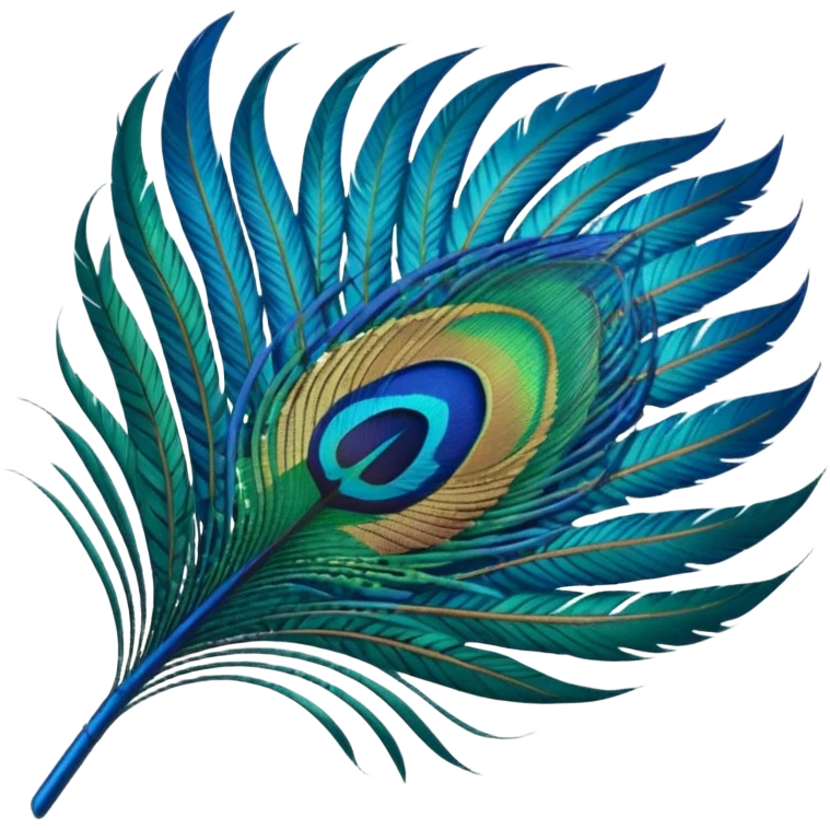 Peacock feather emoji