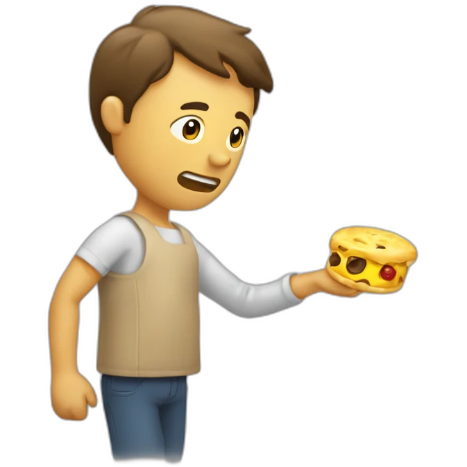 homme qui mange une glacr emoji