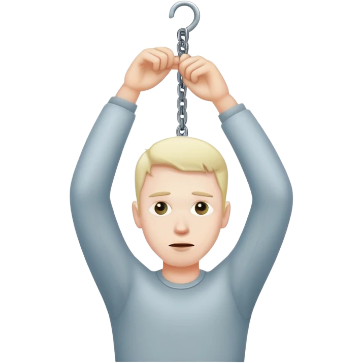 Guy hanging himself emoji