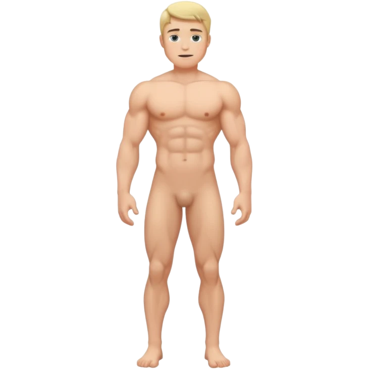Naked male with dick emoji