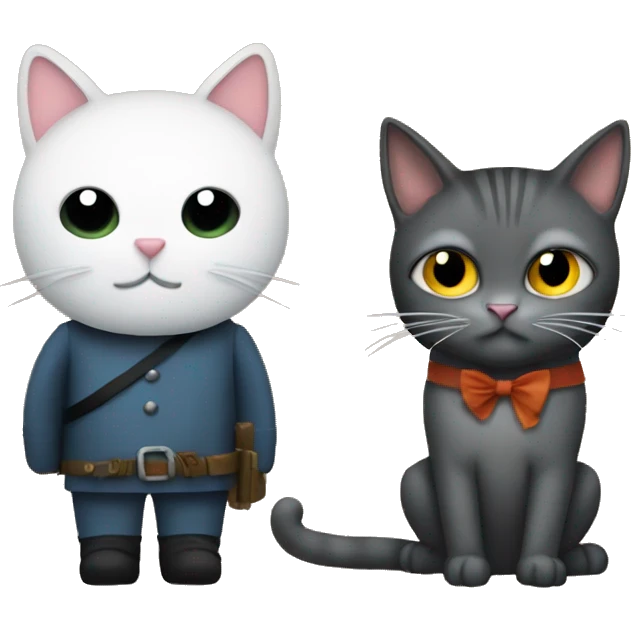 Ned Kelly with a bow and a cat emoji