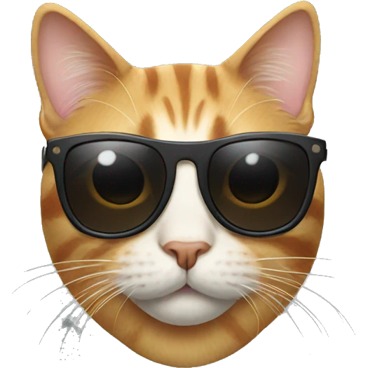 Cat with sunglasses emoji