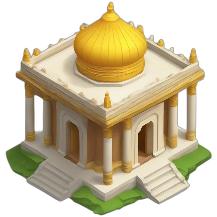 MAKE RELIGIOUS TEMPLE BABA MURAD SHAH JI NAKODER ISOMETRIC EMOJI emoji
