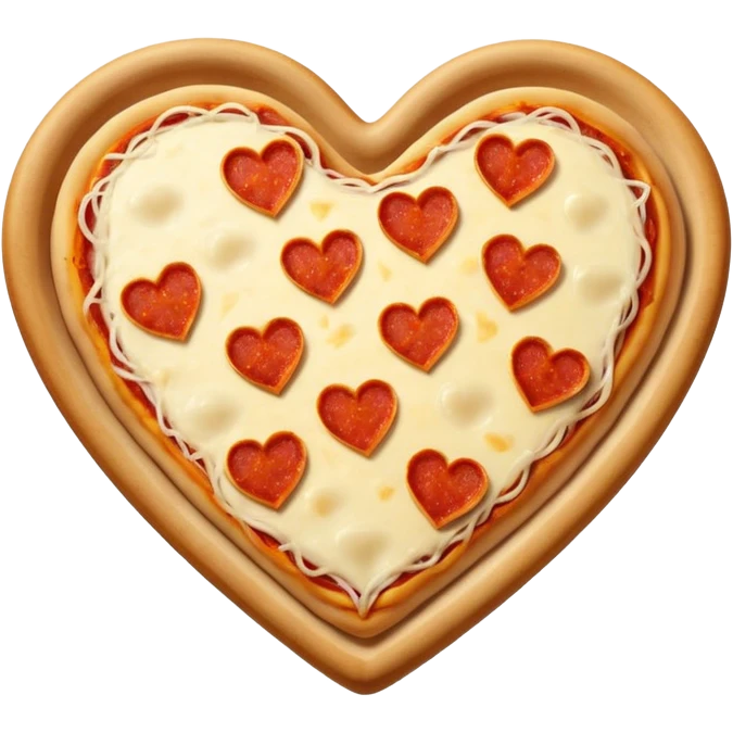 Heart shape pizza emoji
