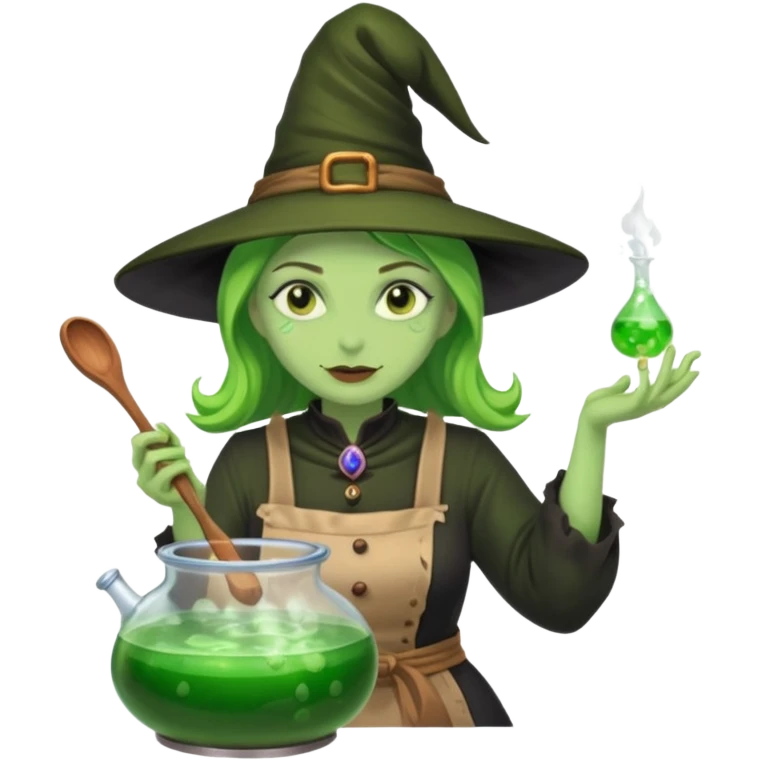 green witch cooking potion emoji