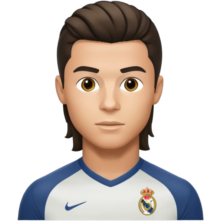 Cristiano Ronaldo at age 20 with a mullet emoji