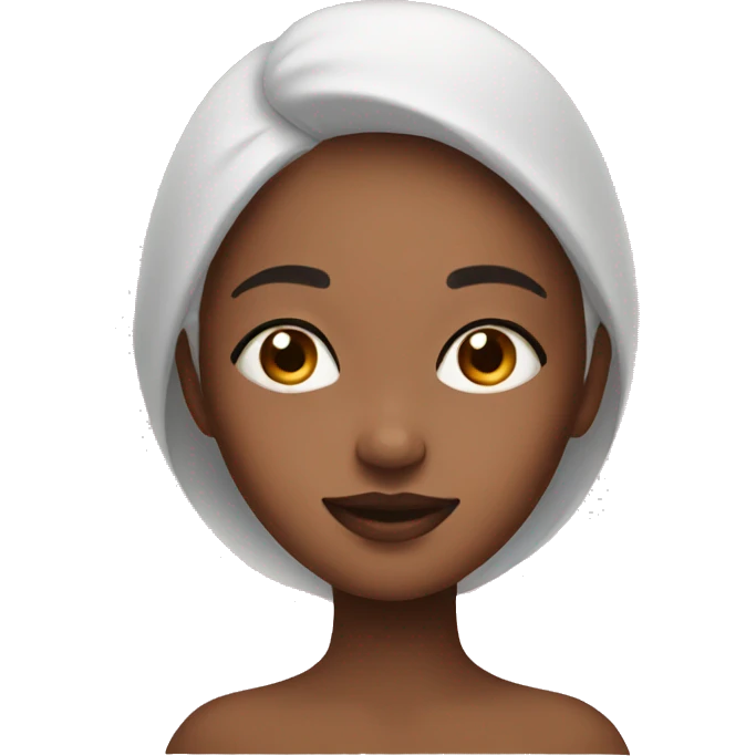Girl doing her skincare emoji