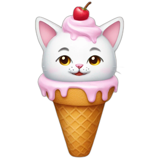 Ice cream cat emoji