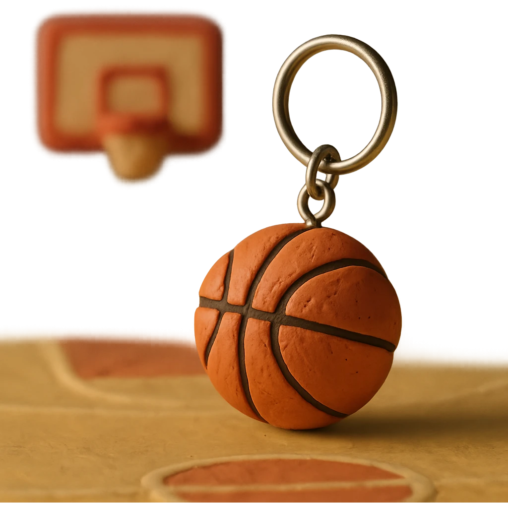 basketball keyring emoji