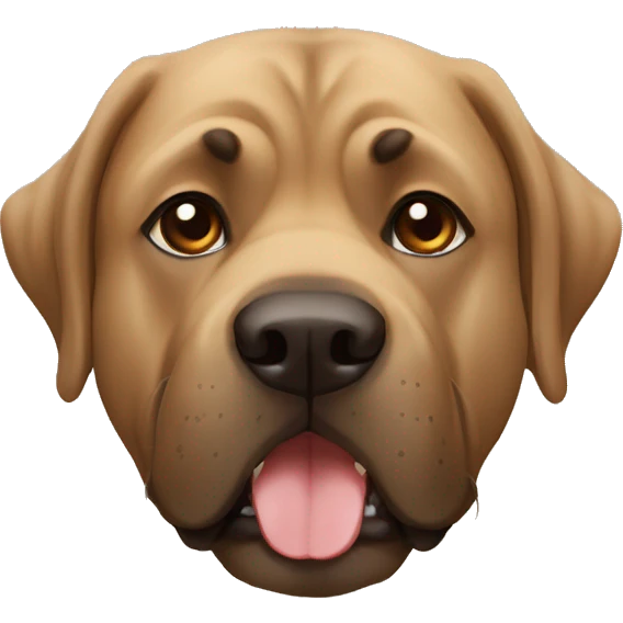Dog mastiff with belgian sheppard light brown agressive emoji