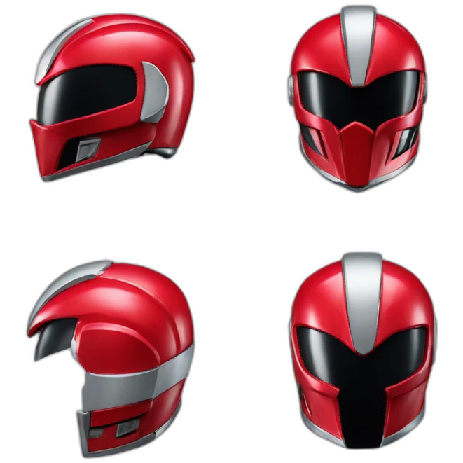 Power rangers red mighty morphin helmet emoji