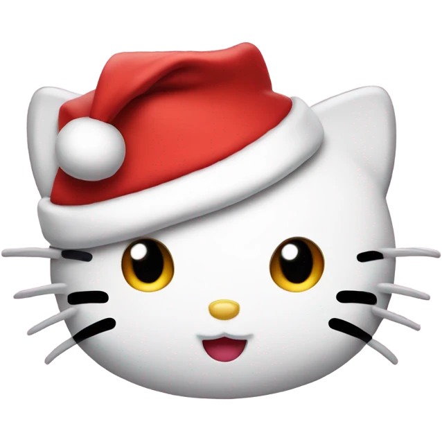 Hellokitty with a santa hat emoji