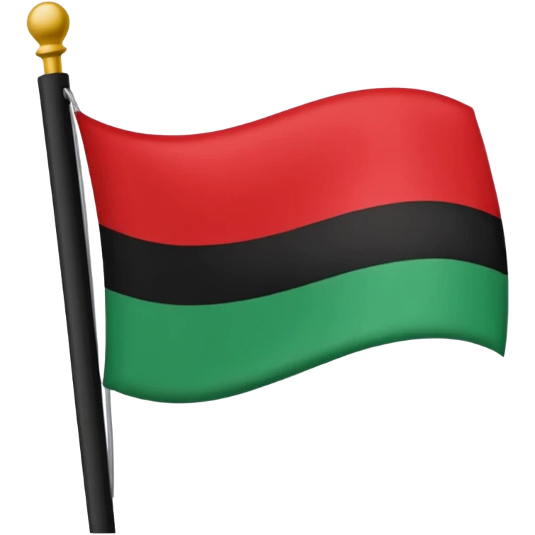 Bandeira vermelho preto e verde listras retas emoji