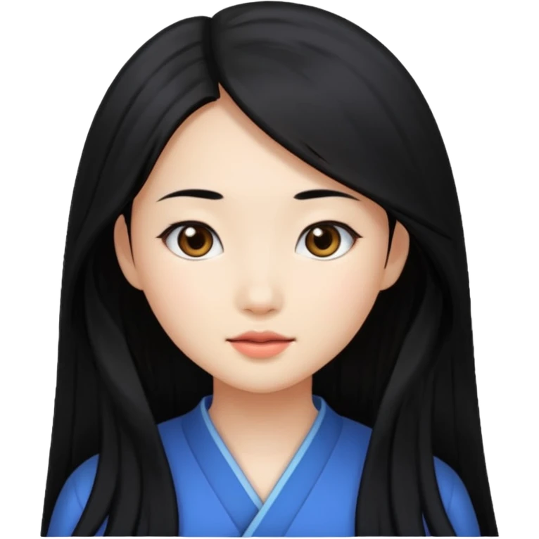 Asian girl with boobs and pussy emoji