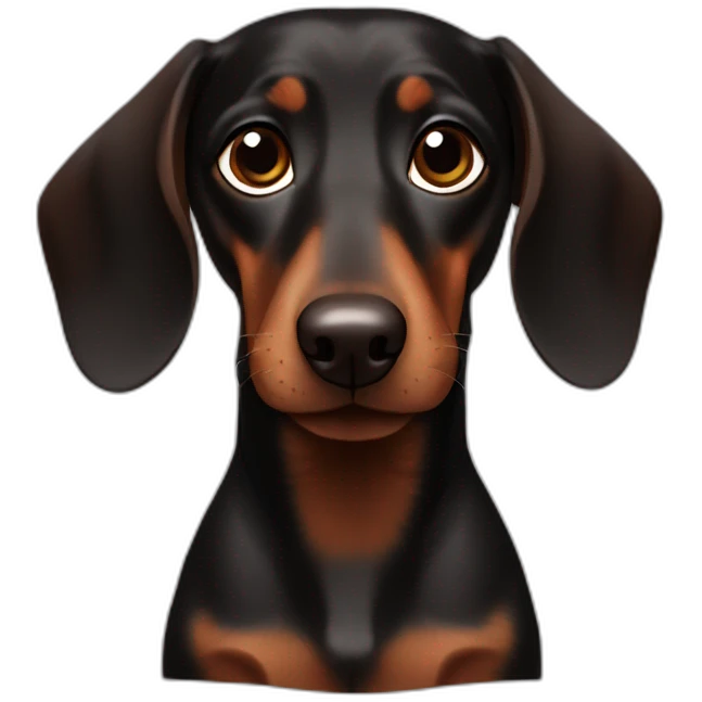 Black and Chocolate Dachshund emoji