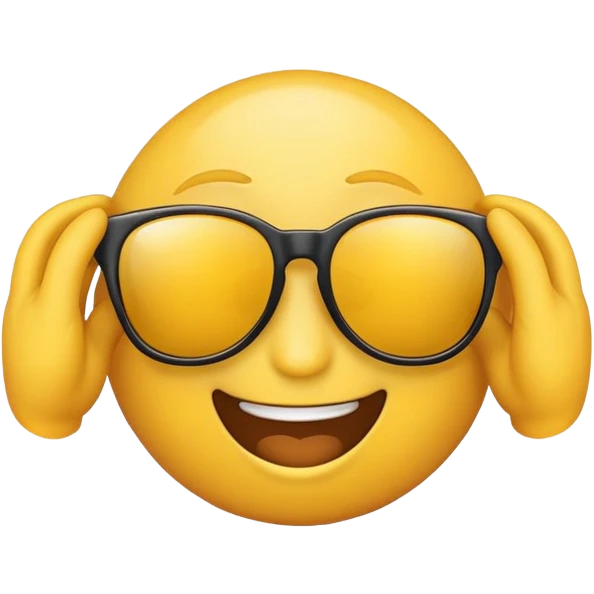 Emoji taking sunglasses off emoji