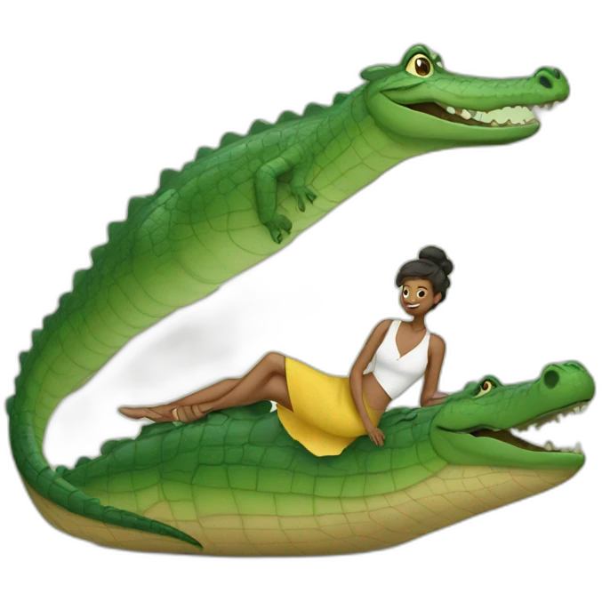 lady on a crocodile emoji