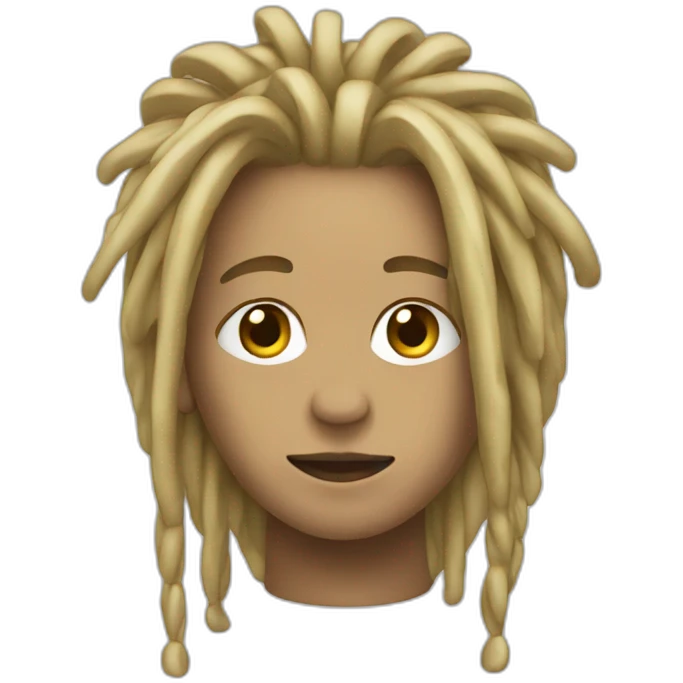 With blond dreads emoji