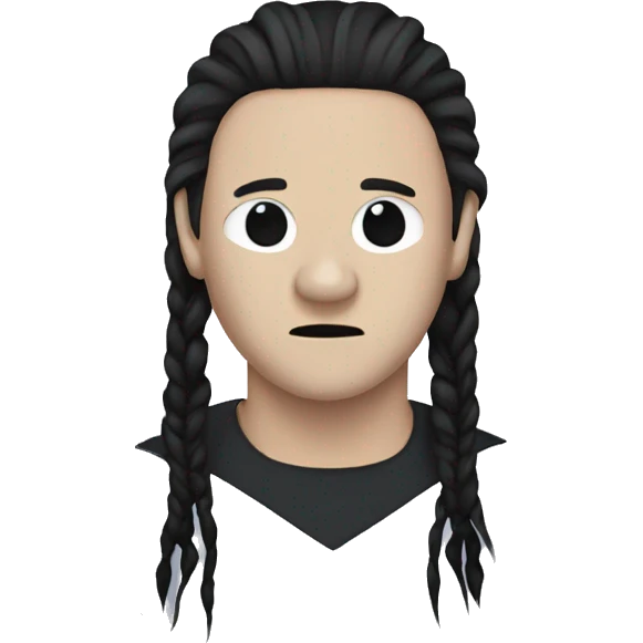 michael myers with two long black native braids  emoji