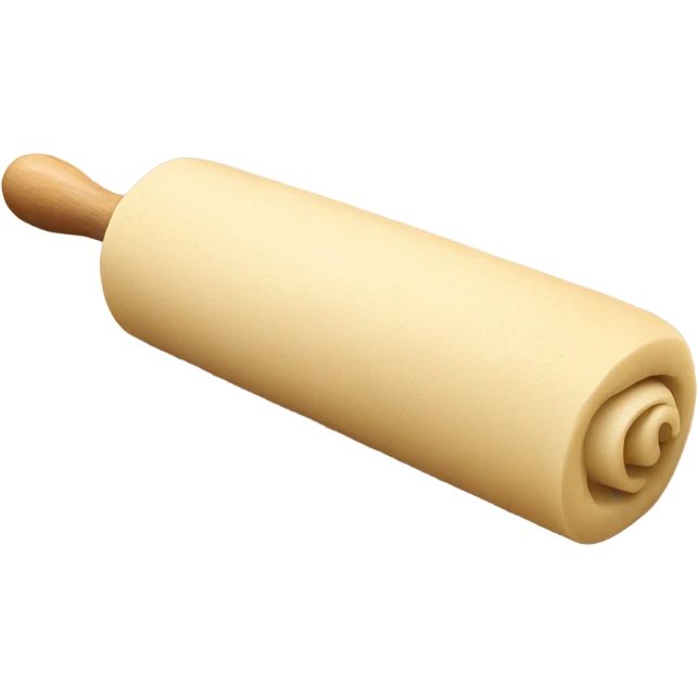 Dough being rolled by a rolling pin emoji