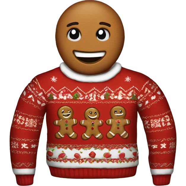 Gingerbread Christmas sweater  emoji