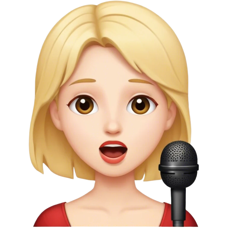 Girl singing emoji