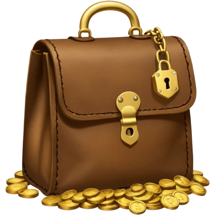 Rupee bag with a broken lock — Symbolizing Scams (Ponzi schemes) emoji
