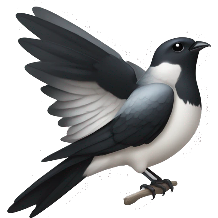 unicode black swallow emoji