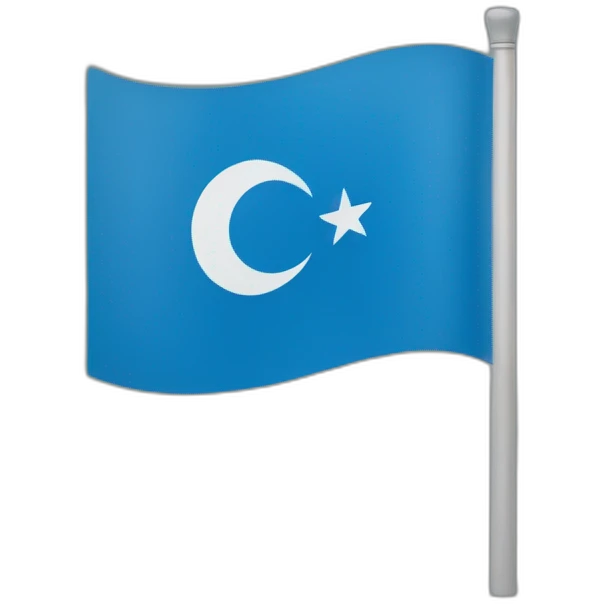Turkey flag blue color emoji