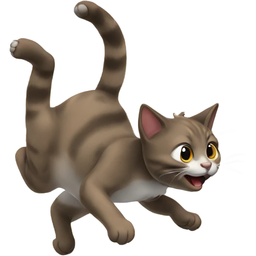 cat doing back flip emoji